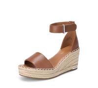DREAM PAIRS Sandales Compensé Femme Espadrilles Plateforme à Bout Ouvert, Sandales Été Chic avec Bride Cheville, Chaussures de Plage et Mariage Confortables,Size 40,Brun,DWUMPS2505