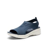 DREAM PAIRS Sandales de Sport à Bout Ouvert Respirantes et Confortables Sandale d’été pour Femmes Antidérapantes,Size 41.5,Marine,DWUMST2508