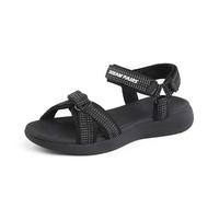 DREAM PAIRS Sandales de Sport pour Femmes Confortable et Légères Sandale de randonnée d'été Décontractées,Size 40,Noir,QDL19001L