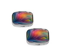 Dream Pilulier coloré à 2 compartiments - Pilulier de voyage - Petit pilulier portable en métal - Cadeau parfait pour toute personne dans le besoin