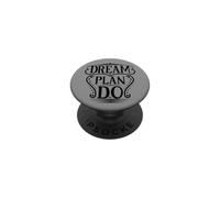 Dream Plan Do Motivational Vintage PopSockets PopGrip Adhésif