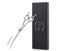 Dream Reach Ciseaux de Chien et de Chat Incurvés - Ciseaux à Poils pour Chiens et Chats - Acier Inoxydable 440C Fait à la Main