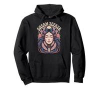 Dream Seeker Mystic Woman Plumes Phases de Lune Art Sweat à Capuche