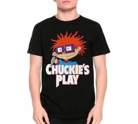 Dream Shirts Chuckie's Play Funny T-Shirt, Child's Play Chucky Cartoon Tee(X-Large)