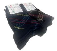 DREAM SOCKS Lot de 6 paires de chaussettes courtes pour homme mi-mollet en coton fil d'Écosse élastiques, chaussettes très légères fabriquées en Italie tricotées à la main, 6 x set. New Scottish,