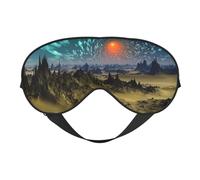 Dream Space Sky Star Masque de sommeil doux pour les yeux Sangle réglable Fonctionne en position de sieste Aide au sommeil