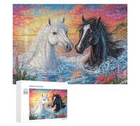 Dream Steeds à Starry Waters Puzzle 300 Pièces pour Adolescents 14+ Jeu Éducatif Pratique du Raisonnement Cadeau pour Études 300 PCS