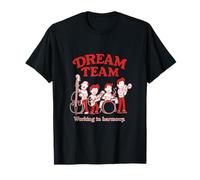 Dream Team Retro Script Cartoon Band - Working in Harmony T-Shirt