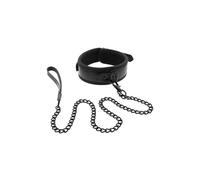Dream Toys Blaze Collar And Leash Croco Black Black Taille Unique