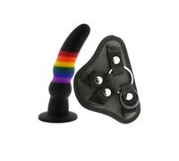 Dream Toys Colourful Love Strap On Solid Dildo Multicolor Taille Unique