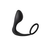 Dream Toys Fantasstic Anal Plug with Cockring Black 12 cm