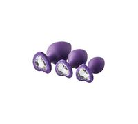 Dream Toys Flirts Anal Training Kit Gem Stone Purple Purple Taille Unique