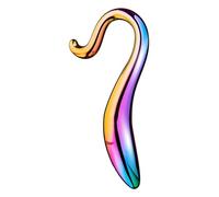 Dream Toys Glamour Glass Elegant Curved Dildo Multicolor 18 cm