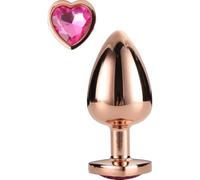 Dream Toys Gleaming Love Rose Gold Plug Large Gold Taille Unique