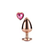 Dream Toys Gleaming Love Rose Gold Plug Medium Gold Taille Unique