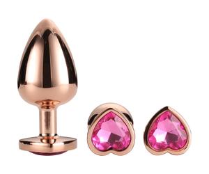 Dream Toys Gleaming Love Silver Plug Set lot de plugs anaux Rose Gold Plug Set