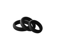 Dream Toys Ramrod Smooth Silicone Cockring Pack Black 6 cm