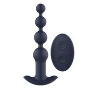 Dream Toys Startroopers Apollo Remote Vibrating Anal Bead Blue 21 cm