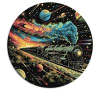 Dream Train 1000 Pièces Puzzle Rond Cadeau Bricolage Puzzle Circulaire Unique Adulte 1000pcs (67.5x67.5cm)