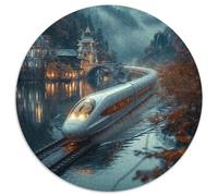 Dream Train 1000 Pieces Puzzles Ronds Puzzle Cadeaux Jeu D'Intelligence Puzzle DIY pour Adultes Et Enfants 1000pcs (67.5x67.5cm)