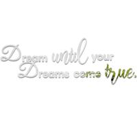 Dream Until Your Dreams Come True Autocollants Muraux En Acrylique Avec Citations Inspirantes - Grand Dicton De Motivation Amovible - Décoration Familiale Pour La Maison Et Le Bureau - Argenté