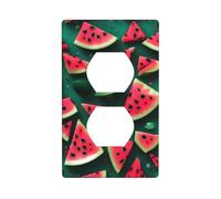 Dream Watermelon Plaque d'interrupteur incassable en polycarbonate 1 gang sans vis pour bureau à domicile