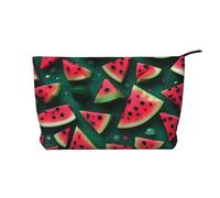Dream Watermelon Trousse à maquillage tendance en velours côtelé avec fermeture éclair, convient pour les voyages, le camping et une utilisation quotidienne