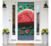 Dream Watermelon Welcome Door Cover 180 x 89 cm Décorations de porte Bannière avec corde Toile de fond de fête Panneau photo Décoration saisonnière à suspendre pour porte d'entrée, maison, jardin