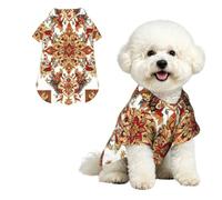 Dream-Weaving T-shirt pour chien imprimé hawaïen pour chiot Vêtement respirant pour animaux de compagnie Convient pour l'extérieur et les festivals
