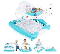 DREAMADE 6 en 1 Trotteur Pliable Bébé avec 3 Hauteur Réglable Trotteur Marche Garçon Fille 7-14 Mois avec Musique&Siège Amovible,Chariot de Marche Charge 12 KG (Vert)