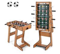 DREAMADE Baby-Foot Pliable avec 18 Joueurs, pour 2-4 Joueurs, 69 x 60 x 71 cm, 2 Balles Jouets pour Anniversaires, Réunions de Famille, pour Enfant & Adulte