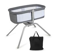 DREAMADE Berceau Cododo Bébé 92x63x74CM avec Matelas Lit Parapluie Bébé 0-6 Mois avec Angle Réglable,Filet de Ventilation Lit d’Appoint Nourrissons Charge 9 KG (Gris)