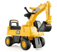 DREAMADE Caterpillar Voiture Excavatrice pour Enfants avec Pelle Flexible, Jouet Pelleteuse avec Espace de Stockage Caché