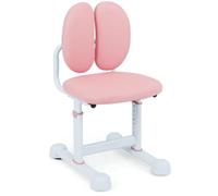 DREAMADE Chaise de Bureau pour Enfants, Chaise d'Étude Ergonomique Charge Max.100 KG Hauteur Réglable, sans Accoudoirs, Chaise d'Ordinateur pour Filles & Garçons (Rose)