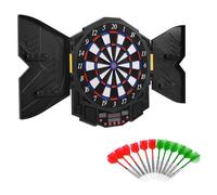 DREAMADE Cible/Jeu de Fléchettes Electronique avec 12 Fléchettes,27 Jeux,Volume Réglable pour 1-8 Joueurs dans Maison,Bureau,Bar