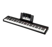 DREAMADE Clavier de Numérique 88 Touches, Clavier de Piano Électrique Portable avec Multiples Sources Audio, MIDI, Pédale, Pupitre, Adaptateur et Batterie Rechargeable (Noir)