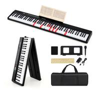 DREAMADE Clavier Électronique à 88 Touches avec 1000 Sons,1000 Rythmes & 150 Chansons de Démonstration,Piano Numérique Pliable