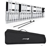DREAMADE Glockenspiel, 30 Note Xylophone en Aluminium Cadre en Bois avec 2 Maillets&Sac, Instrument de Percussion pour Enfant