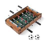 DREAMADE Jeu de Table Baby Foot avec 2 Panneaux de Score, 2 Balles, 4 Poteaux en Métal et 12 Joueurs de Football, 51X30,5X9CM