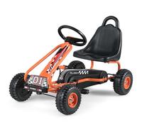 DREAMADE Kart à Pédale Enfant,Go-Kart d’Extérieur avec Charge Maximale 30KG,Siège Réglable,Frein,Embrayage,4 Roues pour 3-5 Ans Enfants,Filles,Garçons (Orange,86 x 50 x 55 cm)