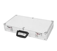 DREAMADE Malette Pistolet en Aluminium avec Mousse Protection, Valise de Pistolet avec 2 Serrures à Combinaison Sécurité, Caisse de rangement, 47X25X8,3CM, Argent