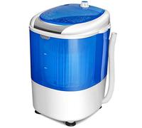 DREAMADE Mini Machine à Laver, Mini Lave-Linge Semi Automatique à Cuve Unique Charge 2 KG, 36X34X51CM, Bleu