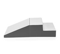 DREAMADE Modules de Motricité pour Enfant, Blocs de Construction en Mousse avec Escalier et Toboggan, Jouets Éducatifs pour Enfant de Plus de 3 Ans, pour Maison, École Maternelle (Blanc, Gris)