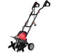 DREAMADE Motobineuse Électrique 1200 W 4 Lames 22CM 400tr/min à Vide avec Roue Réglable &Poignée Double Pliable, pour Plouse Colline