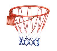 DREAMADE Panneau de Basket, Accrochant Panier de Basketball en Acier et Nylon avec Cadre et Filet Robuste, Convient aux Jantes Standard à 12 Boucles, Adapté pour Adultes et Enfants 46x46CM