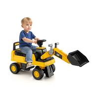 DREAMADE Pelleteuse pour Enfants 1-3 Ans avec Bras à Angle Réglable, Excavateur avec Klaxon Simulé, Jouet de Tractopelle avec Espace de Rangement (Bulldozer)