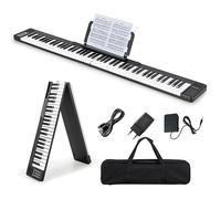 DREAMADE Piano Numérique Pliable avec 88 Touches & Pédale, Clavier de Piano Électronique Portable avec Bluetooth, MIDI OUT & Interface d'alimentation USB, pour Débutants, Enfants, Adultes