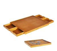 DREAMADE Plateau Puzzle en Bois, Tableau pour Puzzle 1000-1500 Pièces, avec Grande Plateforme, 4 Tiroirs Coulissants & Bord Antichute, Idéal pour Les Puzzles et Les Jeux, 65x80x6,5cm, Naturel