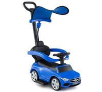 DREAMADE Porteur Enfant, Voiture Porteur avec Auvent Réglable et Espace de Rangement Intégré, Voiture sous Licence Mercedes-Benz avec Poignée Amovible 18-36 Mois (Bleu)