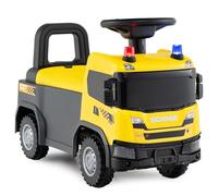 DREAMADE Porteur Enfant, Voiture pour Enfants avec Volant, Lumières, Sirène Clignotante, Klaxon et Musique, Trotteur Enfant avec Rangement sous Le Siège (Jaune)